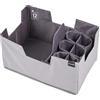 keeeper neo Set Organizzatore Pieghevole per la Spesa XL, 39 l, Con Portabottiglie e Divisorio, Adatto per Box Pieghevole ben, 47 x 31,5 x 26,5 cm, Grafite