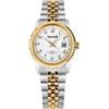 LOWELL Orologio Donna Da Lavoro Quadrante Bianco Datario Acciaio Dorato Bicolore Classic PL4800-20