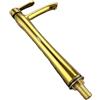 XINFULI Rubinetto, Rubinetto for bagno alto in oro cromato nero, rubinetto for lavabo singolo for acqua fredda Rubinetto for lavabo in lega di zinco, rubinetteria a foro singolo montata su piano(Gold)