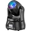 Fieryzeal 60W Mini Moving Head Luce da Festa Teste Mobili, RGBW LED Disco Beam Lampada da Palcoscenico DMX512 Controllo vocale effetto luce per DJ Matrimonio Halloween Club