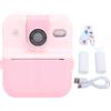 Mtlavishness Telecamera mtlavishishing Una fotocamera digitale stampata istantanea con video Scherma IPS da 2,4 pollici 1080p adatti a ragazzi e ragazze di età compresa tra 3 12 ideali per (Rosa)