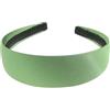 Glamour Girlz Cerchietto largo piatto molto forte, 4 cm, semplice, in raso, per modisteria, fai da te, modisteria, accessorio per capelli lungo e spesso, accessorio per capelli da donna (verde foresta)