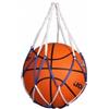 Saraoriginalshop Sacca a Rete Porta Palloni a Sfera Bicolore 45Cm Palla Singola Borsa a Rete Portatile Sacca Trasporto Palla Basket Calcio Yoga Volley Disponibile in 2 Colori (BIANCO E BLU)