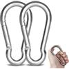 JMIATRY 2 moschettoni per chiavi M12, moschettone in acciaio inox, moschettone, capacità di carico 800 kg/1600 lb per altalena, parasole, amaca, portachiavi e barca, 12 x 140 mm