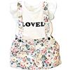 Lovelegis Completino Estivo Bambina Salopette con Vestito Floreale cm 98 età 2 3 Anni Abbigliamento Fresco colorato Idea Regalo Natale Compleanno Outfit Bimba Primavera