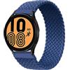 SOLOLUP Intrecciato Solo Loop per Samsung Galaxy Watch 5 Pro/5&4/4 Classic/3 41mm/Active 2/Active for Amazfit BIP/GTR 42mm/GTS/2/2e/3, Cinturino in Tessuto di Nylon 20mm, Blu Atlantico-M