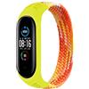 KIMAIXA Solo Loop Intrecciato Compatibile per Xiaomi Mi Band 7 6 5 4 3,Cinturino di Ricambio per Cinturino Sportivo Nylon Elastico in Tessuto di Silicone per Xiaomi Band Miband 7 6 5 4 3,Arancione Colorato S