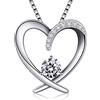 Jewlldeen Collane da donna Argento 925 Cuore Gioielli Donna con Elegante Confezione Regalo Lunghezza catena 18'' Regali per la mama/festa/anniversario/compleanno