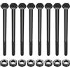 Hmkesoteric 8 Pezzi M10 Bulloni e Dadi Set, M10x180mm Bulloni Esagonali e Dadi, Viti a Testa Esagonale, Set Bulloni Esagonale, Bulloni Parzialmente Filettati Meccanici per Auto Costruzione