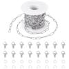 FASHEWELRY 5 M Kit per Creare Gioielli Fai da Te con Catena in Acciaio Inox 304, Catena a Clip Rettangolare da 12x4x1 mm, Catena con Chiusura e Anello a Molla