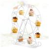 Wisecoco Alzata Per Cupcake, Espositore Per Dessert, Alzata Per Cupcake con Ruota Panoramica 8 Tazze Porta Espositore Per Dessert, Per Ristoranti Negozi di Dolci Festa a Tema