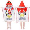 Montrestar Asciugamano Poncho Bambino, Poncho Mare Bambina Auto, Telo Mare Bambino con Cappuccio, Accappatoio Microfibra per Bambini Ragazze Ragazzi Spiaggia Bagno Nuotare (Altezza Consigliata: 85-110 cm)