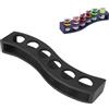 Beufee Supporto Per 6 Bicchierini Da Shot, Supporto Bicchieri Da Shot, Vassoio Porta Bicchieri Nero, Organizer Per Tavola Da Portata in Legno Per Liquori, Tequila, Whisky, Brandy, Vodka, Rum, Cocktail(02)