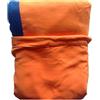 Marilyn Coprilettino Telo Mare Lettino Sdraio con Tasche e Borsetta in Microfibra (Arancio Tasche Blu)