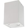 Maclean MCE 426W per Lampadine LED GU10 Max.40W Plafone Orientabile Faretto da Soffitto Diversi Colori e Forme IP20 Spot Moderno (Bianco, 1x Plafoniera Quadrata)