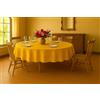Corredocasa Tovaglia Fiandra jaquard Damascata 100% Puro Cotone Made in Italy Copritavolo Moderno Ideale per Ristoranti e Uso Quotidiano Casa (Oro, Rotonda Diametro 180 cm)