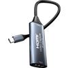 PremiumCord HDMI Capture/Grabber per la Registrazione di Video/Audio sul Computer con USB-C, Risoluzione UHD 4K 2160p 30 Hz, Full HD 1080p 60 Hz, USB 3.2 Tipo C, Plug And Play, Grigio Siderale