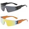 YAMEIZE Futuristica Occhiali da Sole Donna-Wraparound Sportivi Rettangolari Protezione UV400 Festa Cool Occhiali da Sole