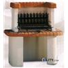Barbecue prefabbricato in cemento refrattario h10102