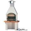 Barbecue prefabbricato in cemento refrattario h10105