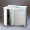 Lavatoio con vasca in metalcrilato per lavatrice con antine coprilavatrice h15622