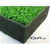 Piastrella 98x98 rivestita in erba sintetica h34008