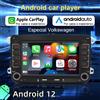 MicroData Autoradio multimediale con lettore GPS Android Universale, Carplay, Wifi, per Volkswagen Golf 5, 6, Polo, Passat B6, B7, CC, Skoda - 2G+32G