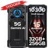 Doogee Blade20 Play 5g Ai Telefono robusto Android 15 Gemini Al 10300Mah Batteria Display da 6,6 '' Ai Camera Telefono cellulare Versione globale - 8Gb 256Gb Silver