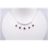 15.4 GM 925 Argento Sterling Naturale Granato Gemma Mano Collana Misura 40.6cm