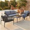 MIlani Home KISHORI - salotto da giardino in alluminio e corda 4 posti
