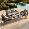 MIlani Home JAY - salotto da giardino in alluminio 4 posti