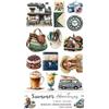 Blocco di carte scrap Summer Adventures Extras Set Chill & Relax cm 15 x 31