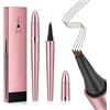 lomdung 3D Matita Sopracciglia Waterproof, Matita Microblading Sopracciglia, Penna Sopracciglia Effetto Pelo, Crea Sopracciglia Dall'aspetto Naturale Senza Sforzo(Marrone Scuro)