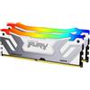 Kingston Technology Memoria Kingston Technology FURY 48GB 8400MT/s DDR5 CL40 CUDIMM (Kit da 2) Renegade RGB Bianco XMP [KF584CU40RWAK2-48]