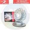 Kinetix Per BMW Serie 5/6 E60 E61 E63 E64 Dischi Freno Forati Anteriori Coppia 324mm