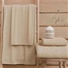 PETTI Artigiani Italiani - Asciugamani Bagno in 100% Spugna di Cotone, Set Asciugamani 1+1, 2 Pezzi 1 Asciugamano Viso e 1 Asciugamano Mani, Asciugamani Beige