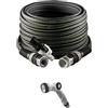 FITT FORCE PLUS 5/8 35 m - Kit con Tubo Acqua da Giardino Leggero, Resistente per Uso Intensivo, Lancia, Pistola Multigetto, Grigio