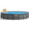 Intex Piscina Rotonda Prisma Greywood (Ø549x122cm) con Pompa a Filtro Art. 26744 - Prisma Greywood (Ø549x122cm)