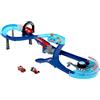 Mattel CARS - Pista Salti della Corsa Globale, playset con propulsore attivabile