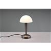Trio Lighting CANARIA LAMPADA DA TAVOLO METALLO CROMO NERO E VETRO SATINATO TOUCH CON LAMPADINE DIMMERABILE INCLUSA ATTACCO E14 4,9W 470lm, 3000K H. 26,5CM