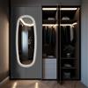 Trio Lighting DIANA SPECCHIO DA PARETE CORNICE METALLO NERO ILLUMINATA 60X160CM LED 29 W 3.100 lm 3.000 K 4.000 K