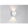 Trio Lighting AVISIO APPLIQUE DA ESTERNO LED 4W 500lm, 3000K SFERA BI-EMISSIONE BIANCA IP54 D.10,5CM