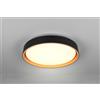 Trio Lighting FELIS PLAFONIERA A LED 24W 2500lm, 2700 - 6500K BORDO NERO E ORO CON TELECOMANDO MULTIFUNZIONE D. 40CM DIMMERABILE