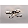 Trio Lighting FLY PLAFONIERA LED 22W 2600lm, 3000K NERA CON REGOLAZIONE INTENSITA' CON NORMALE INTERRUTTORE L. 40CM