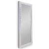 Trio Lighting AMY SPECCHIO DA PARETE CON CORNICE DECORATA IN VETRO CON GANCI X INSTALLAZIONE ORIZZONTALE E VERTICALE BIANCO E CROMO 70CM