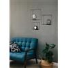 Trio Lighting ANITA SET DI 3 MENSOLE A MURO QUADRATE 32-27-22CM METALLO NERO