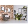 Trio Lighting ANNA SCAFFALE PORTAVINI 6 BOTTIGLIE DA APPOGGIO E DA APPENDERE A PARETE IN METALLO NERO 25X70CM