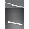 Trio Lighting DUOLINE PAROS SOSPENSIONE LED 29W 3400lm, 3000K BI-EMISSIONE METALLO BIANCO L. 90CM DIMMERABILE