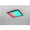 Trio Lighting BETA PLAFONIERA LED 13W 1400lm, 2700 - 6500K QUADRATA BORDO NERO ANCHE RGB CON EFFETTO RAINBOW CON TELECOMANDO MULTIFUNZIONE L. 30CM