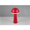 Trio Lighting FUNGO LAMPADA DA TAVOLO RICARICABILE ROSSA REGOLAZIONE INTESITA' E TEMPERATURA DI COLORE 3.000K - 4.000K - 6.500K IP 54 H.31CM LED 2W 200lm, 3000+4000+6500K